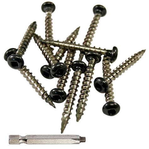 Choose a length that will penetrate the lowest board by 23 of its thickness. . Stainless steel screws home depot